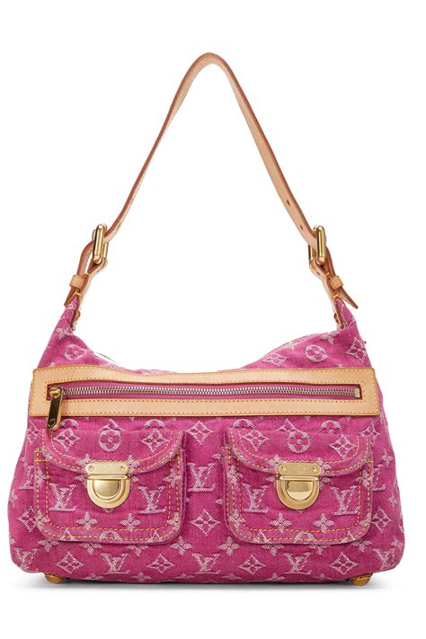 lv bag pink strap|louis vuitton pink denim bag.